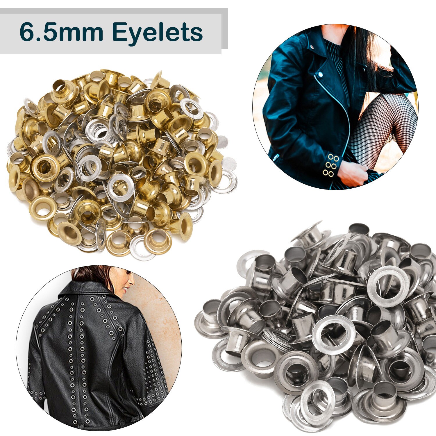 25pack 3/4 Hole Metal Grommets Eyelets With Washers for Billboard Vinyl  Banner, Leather Craft 