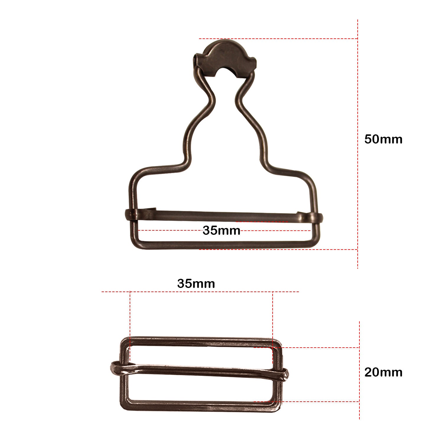 Dungaree Clips / Overalls Buckle With Adjustable Triglides Slider Roller  Pin Buckles and Button for Belt Bags DIY Accessories 