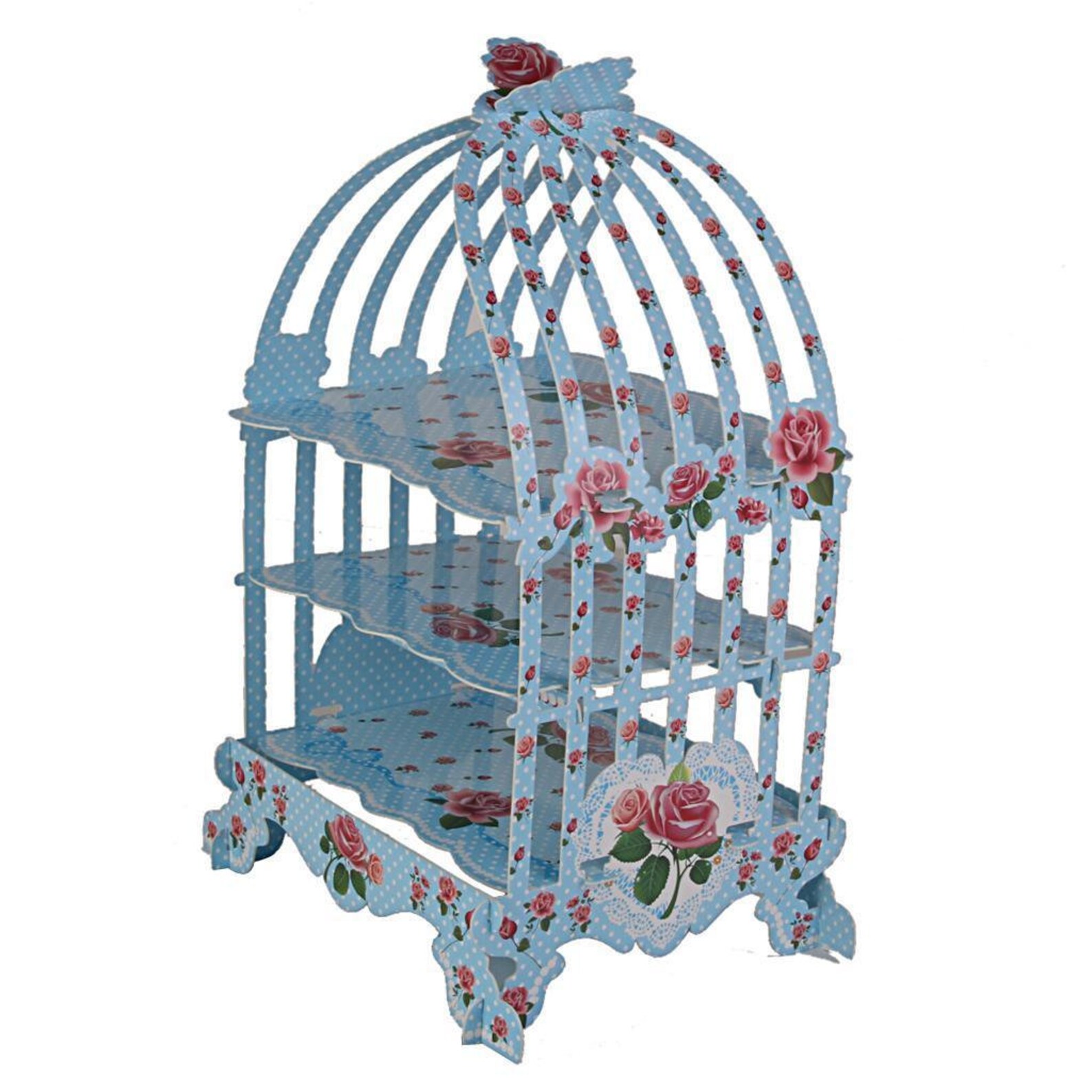 Birdcage Foldable Cardboard Cupcake Stand 3 Tier Cupcake Etsy UK