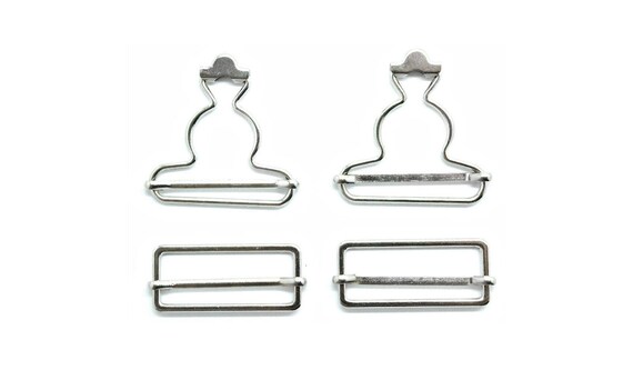 Metal Fastners Dungaree Clip Belt Buckle Brass Bib Gun Metal 40mm 2-50 Pcs