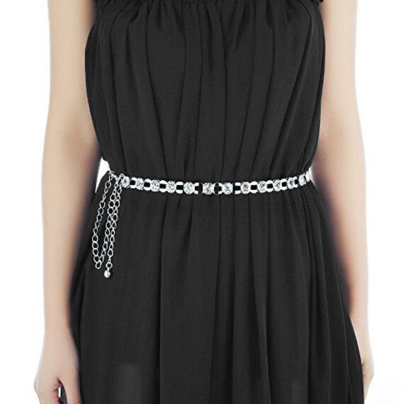 Cinturones de cintura cadena de metal mujer tachonados - Etsy España