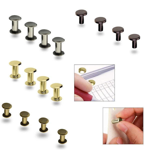 Chicago Screw Rivets Flat Head, Anti-resistente, duurzame messing voor Leathercrafts, Arts, Book Binding, handwerk, Doe-het-Zelfdecoratie