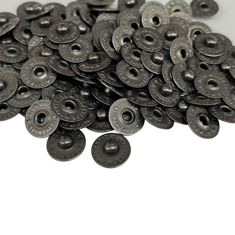 9.5mm Copper/gunmetal Denim Rivets Jeans Button Replacement Etsy