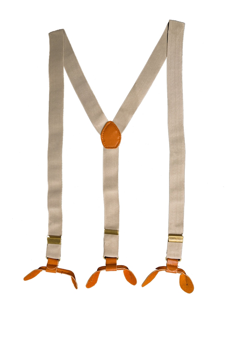Braces Navy Button Hole Wide Suspenders Adjustable Elastic Trousers 20mm