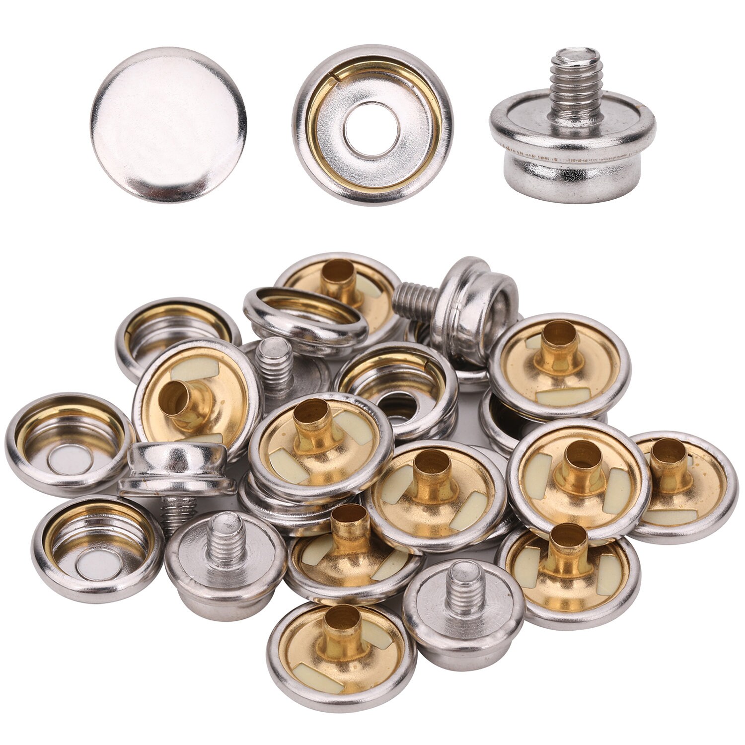 Machine Screw Press Studs Snap Fasteners With Screw 5mm/12mm Etsy