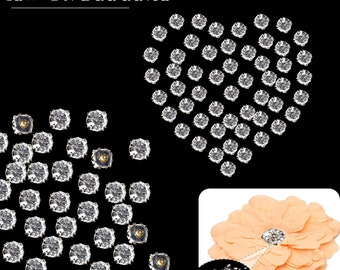 Sew on Diamante Crystal Clear Glass Rhinestones for DIY Crafts Projects, Sewing Clothes, Scrapbook Embellishments or Decorations