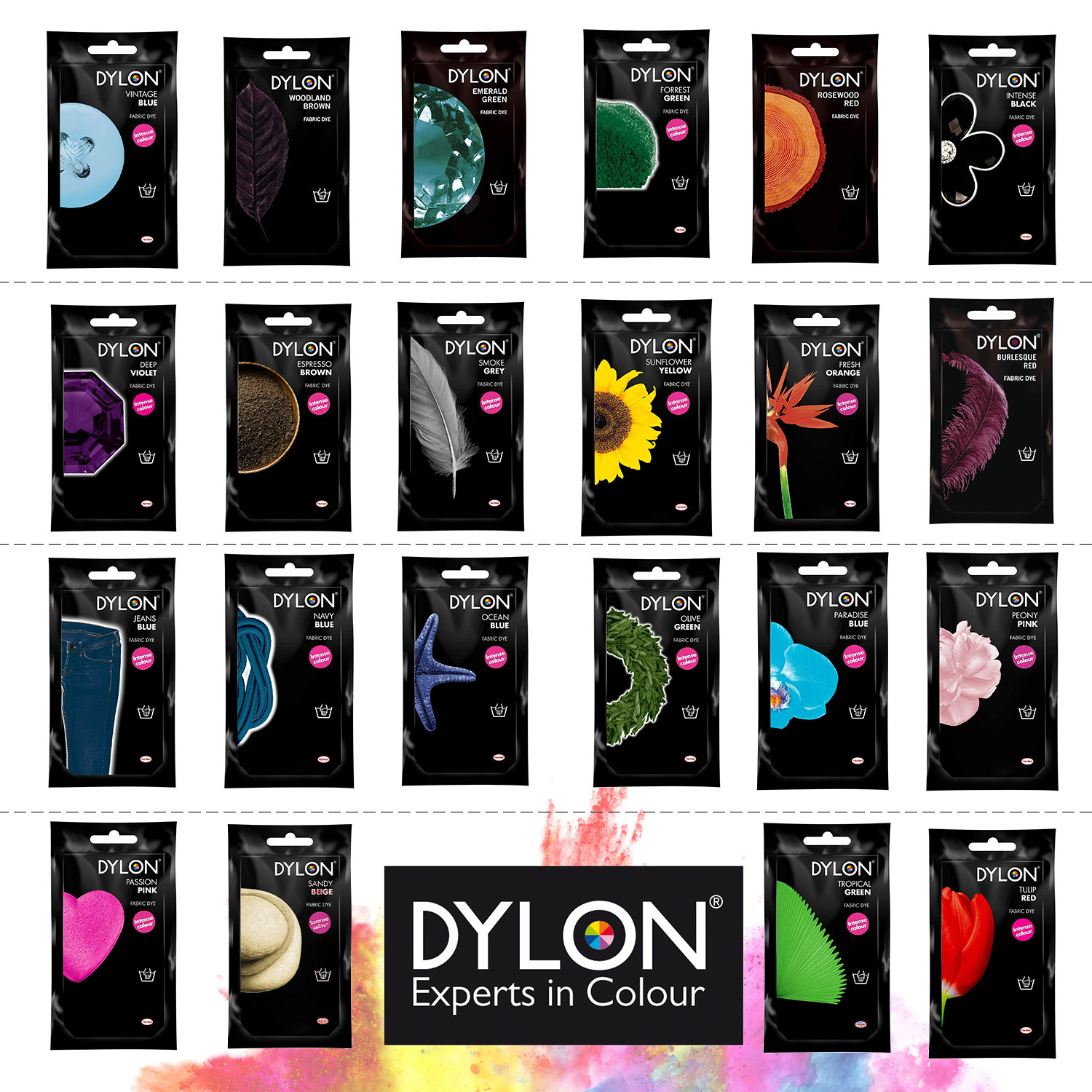 DYLON Hand Dye 50g Full Range of Colours Available Fabric Etsy