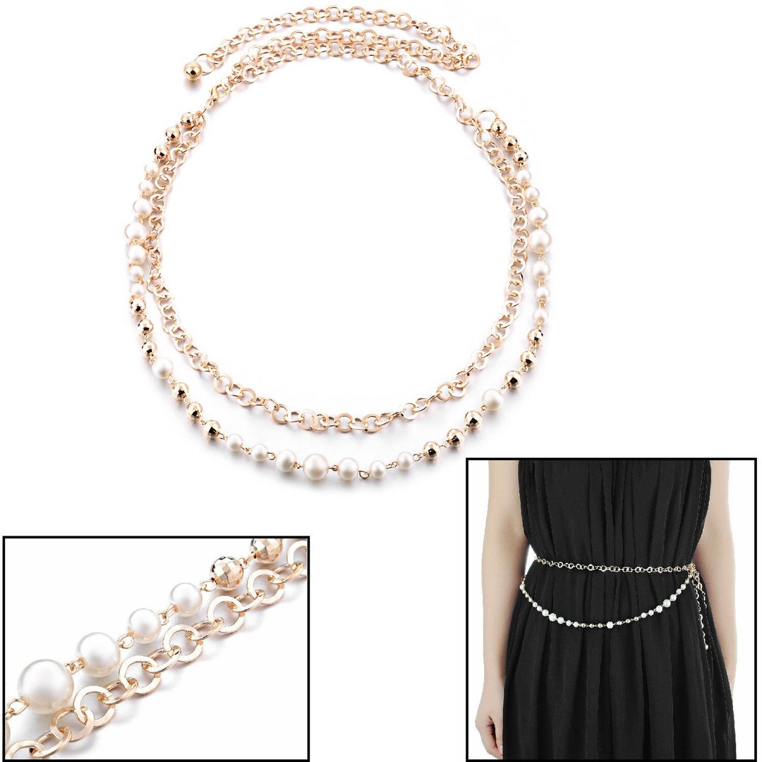 Women Diamond Waist Belt Metal Body Chain With Stylish Clasp Etsy