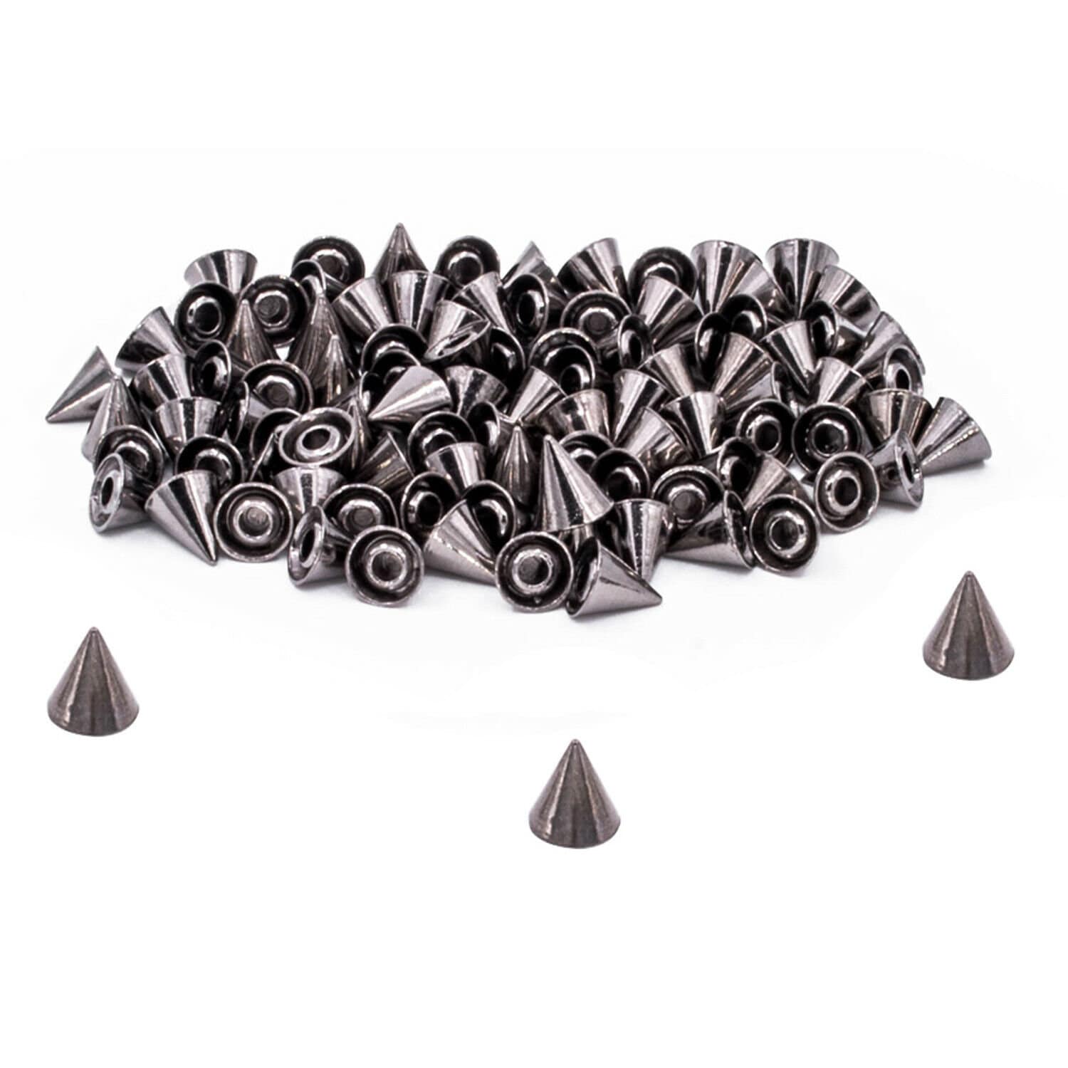 ▷ Round Spike Rivet Studs Spots - 7,5 mm Punk Spikes Spots Conical Studs