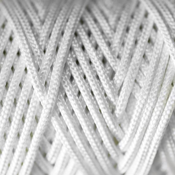 2mm White Nylon Braided Cord for Aluminium Blind Shade Light Pulls Arts & Crafts 