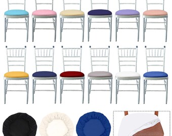 Round Elastic Stretch Chair Seat Cover Spandex Chair Covers Removable Washable fit for Office Chairs, Dining Room Chairs, Bar Stools