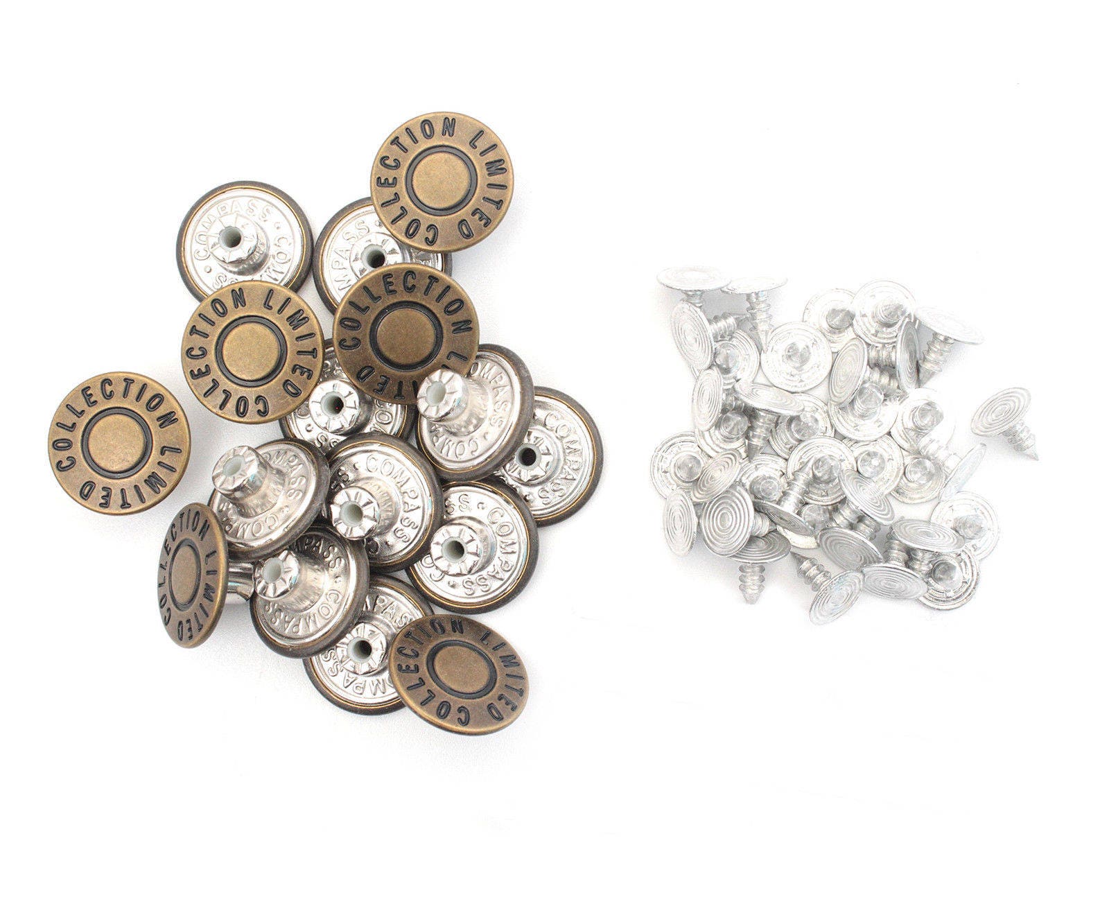 17mm Jeans Buttons Bronze Replacement Denim Jackets Repair Etsy