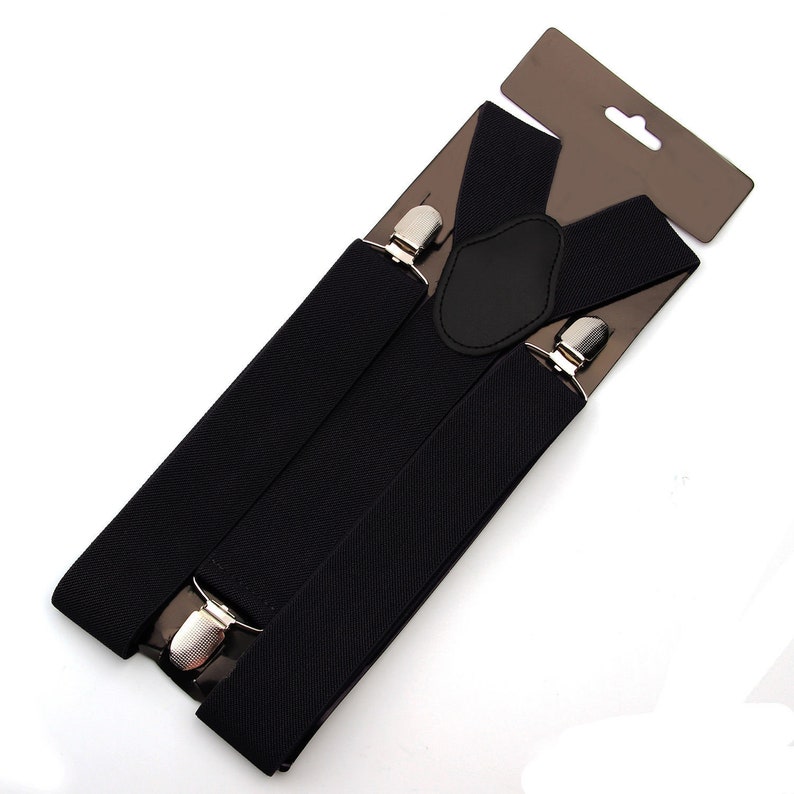 Mens 35mm suspender Braces ajustável Clip em Y Shape Suspender Calças elástico clássico imagem 7