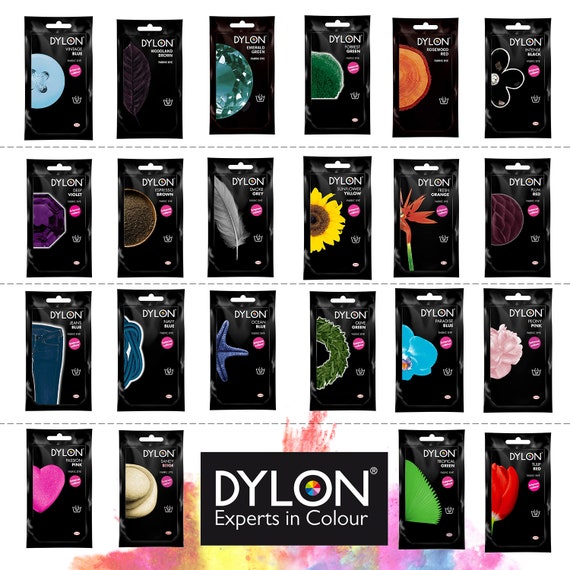 Dylon Hand Dye 50g Gamma completa di colori disponibili Bustina di
