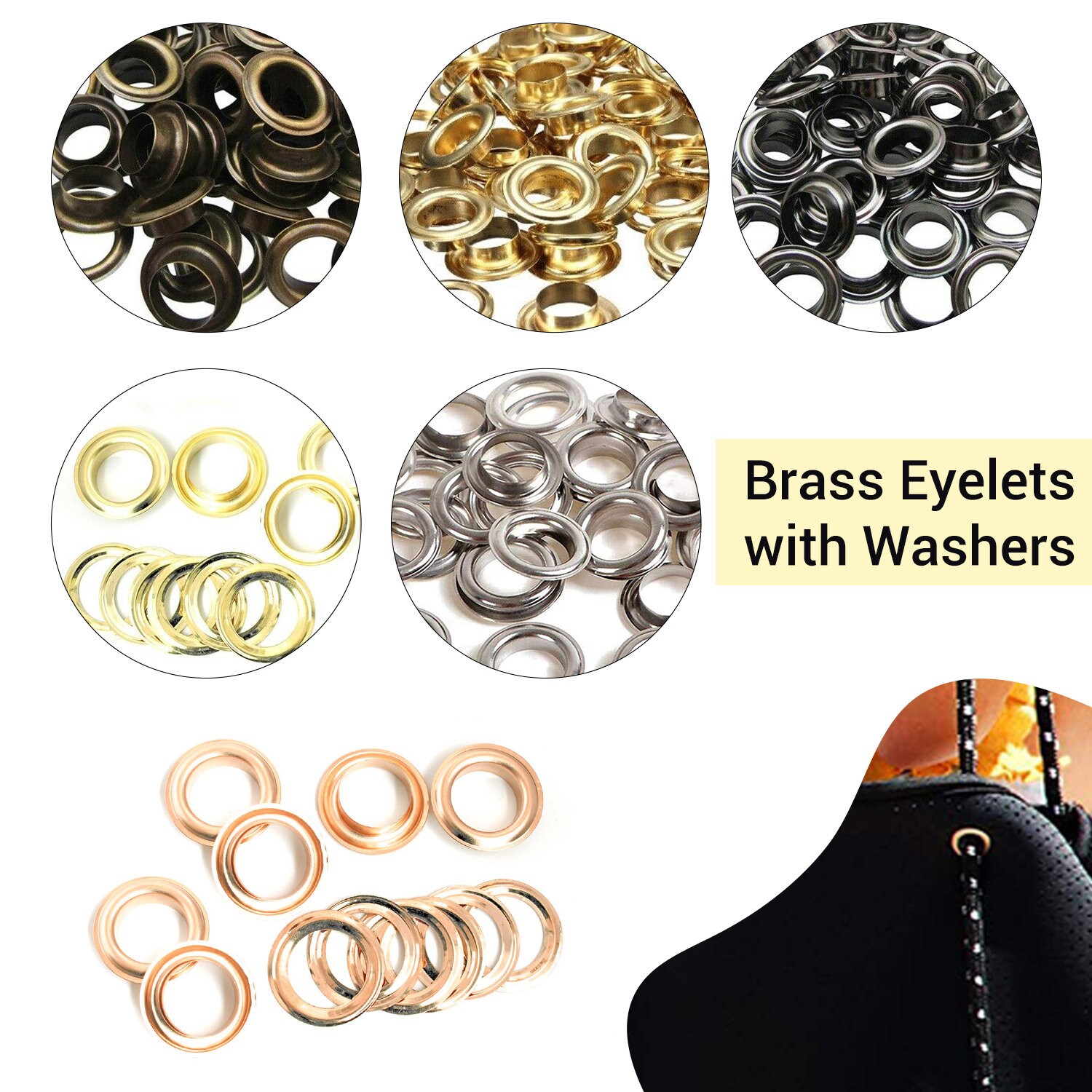 14mm 20mm Brass Rust Proof Eyelets With Washers for Banners Etsy UK