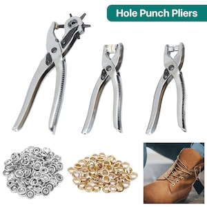 Leather Hole Punch with 6 Different Hole Sizes - Free Sample Pack