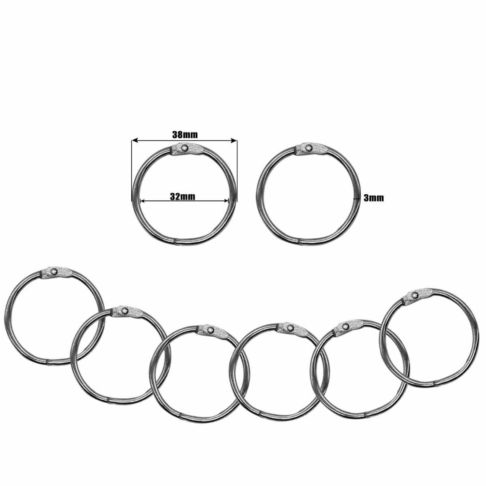 Split Rings Binding Metal Loop Hook O Ring Hinged Book Binder | Etsy