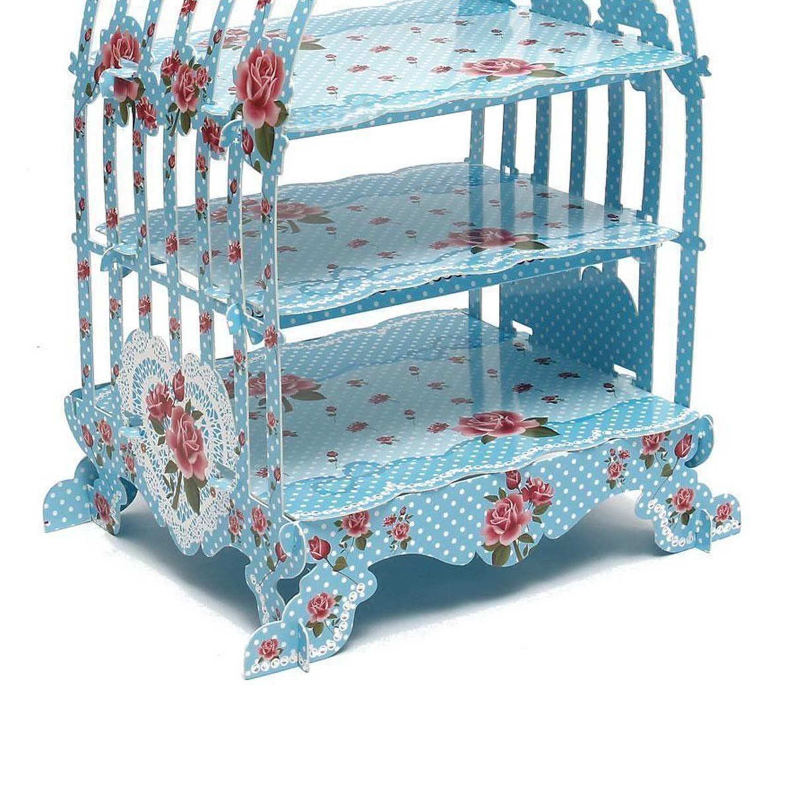 Birdcage Foldable Cardboard Cupcake Stand 3 Tier Cupcake Etsy UK
