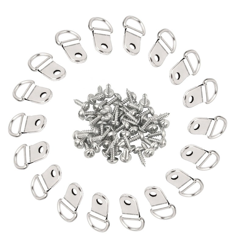 D Ring Clips With Screws 100pcs Picture Frame Hangers Hook for Etsy UK