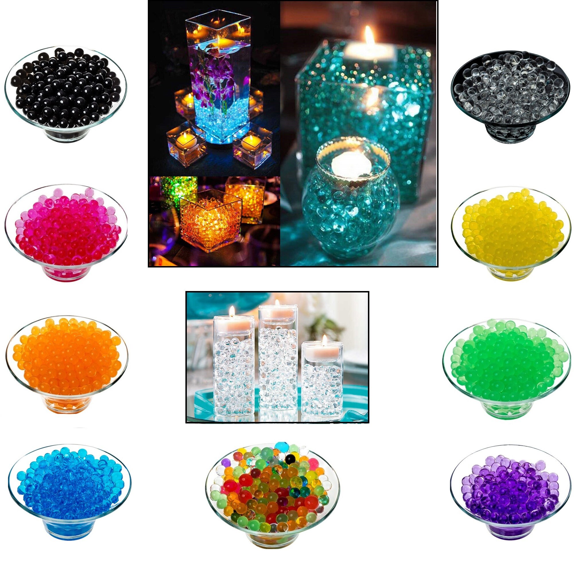 50g Water Beads Crystal Aqua Water Balls for Plant Vases Etsy