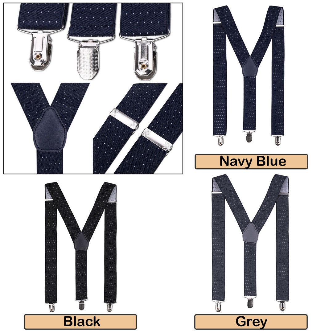 35mm Men's Braces Suspenders Adjustable Braces With Metal Etsy UK