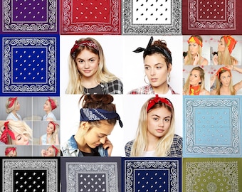 Katoen Bandana Unisex lichtgewicht sjaal voor hoofdband mannen vrouwen haar decoratie mode dragen accessoire