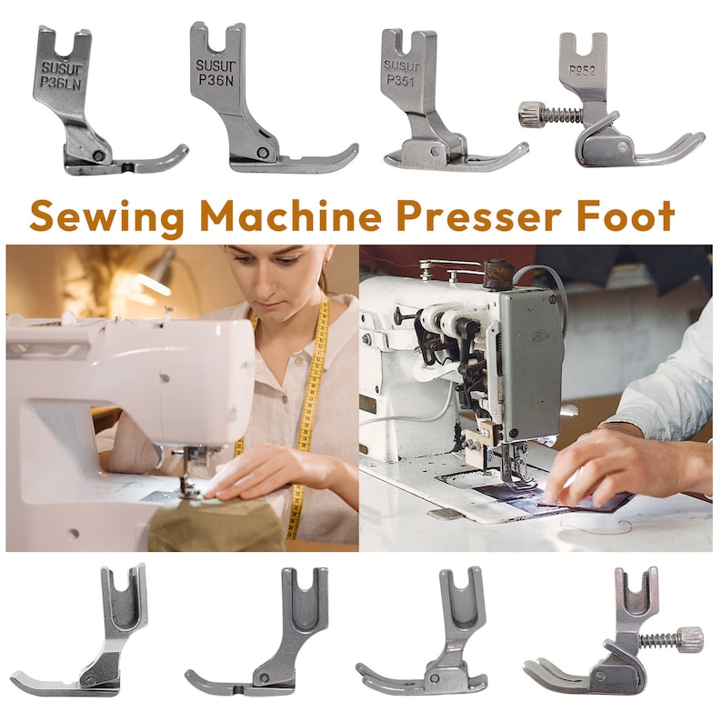 Ensemble de pieds presseurs pour machines à coudre industrielles standard, pied presseur Susur authentique, compatible avec Brother, Singer image 1