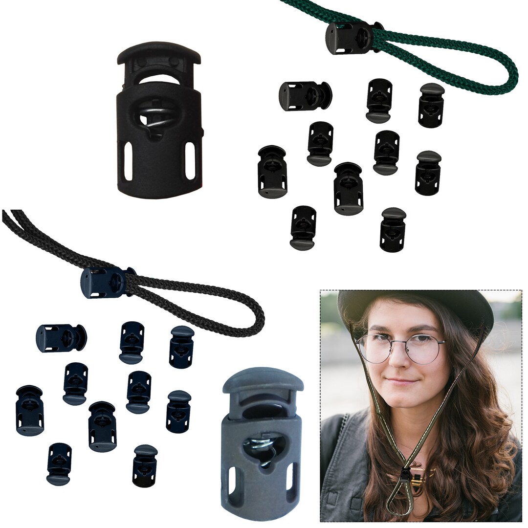 Drawstring Stopper Cord Locks With Single Hole Button Toggle and Wide