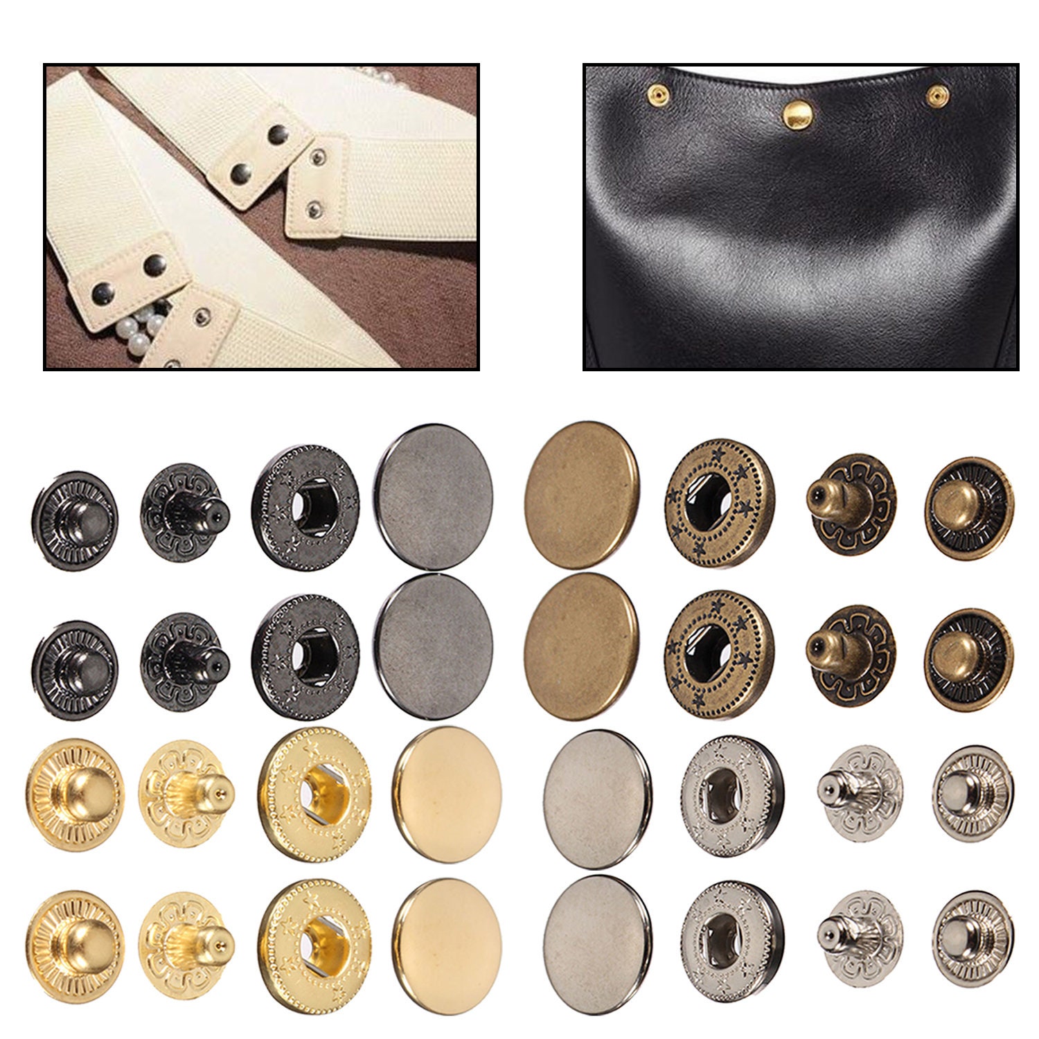 15mm S Spring Press Studs 4 Part Durable and Lightweight Etsy