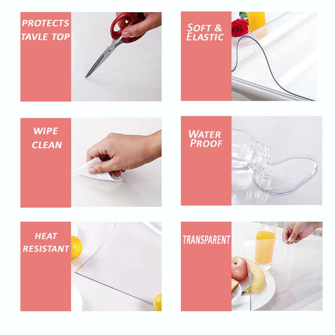 1.5mm Thick Clear Plastic Table Cover Acrylic Table Protector Etsy