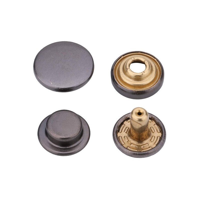 12.5mm Double Sided Brass Press Studs 4 Part Rust Proof & Etsy