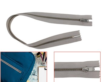 Heavy Duty Close End Zipper for DIY Sewing Clothing Bags Tents Jackets Trousers Crafts Making Trimming Shop 22 Inches Metal Zipper Black Teeth 1pc