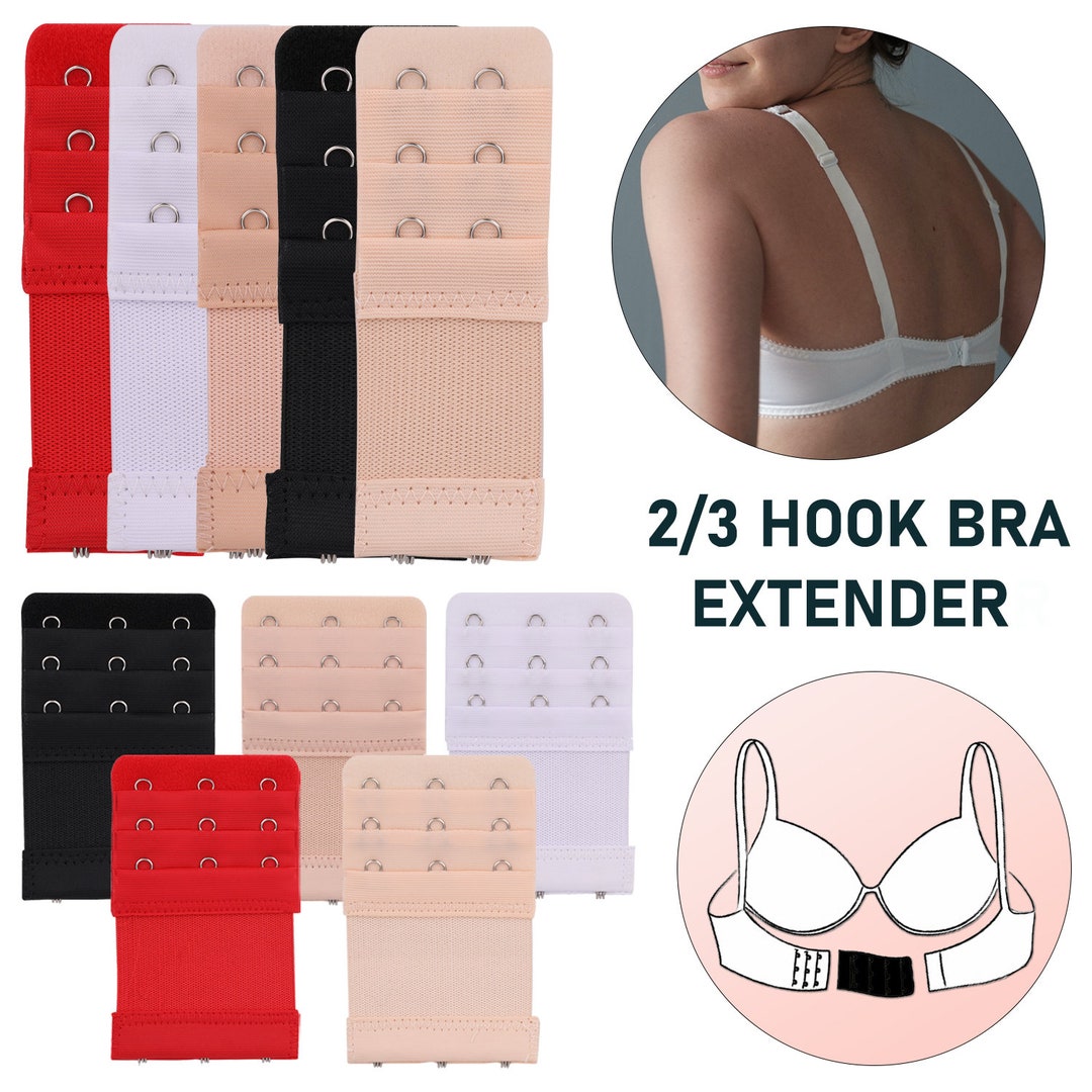 Women Bra Extender 1 Rows 3 Hooks Elastic Hollow Out Back Clasp for  Underwear 