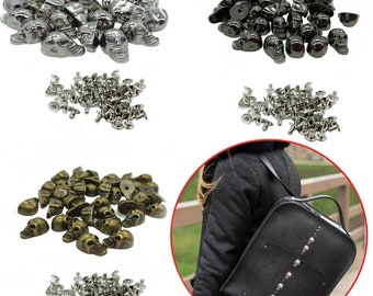 Crâne Squelette goujons 15mm 18mm en plastique Punk De Spike Rivets avec Broches En Laiton BRICOLAGE En Cuir Artisanat Ceinture 100 pcs