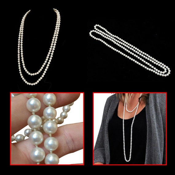 120cm Long Imitation Pearl Necklace 