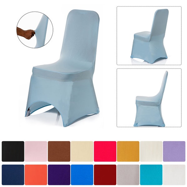 Housses de chaise en spandex | Noir Blanc Rouge Argent Bordeaux Ivoire Or | Banquet de mariage | En paquets de 1, 4, 6, 8, 10, 20 pièces