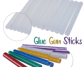 Amtech Glue Sticks 7mm/7.5mm/11mm Clear / Glitter Glue Sticks for Hot Melt Art & Crafting Projects Bonding Handcrafted Fabrics Plastic Wood