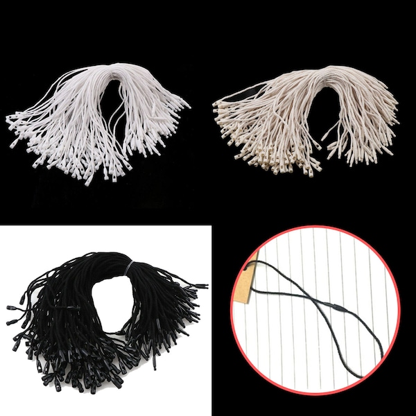 100/500 / 100pcs 20cm Tag Bullet tête Accrocher swing verrouillage ficelle de coton Tie Pin Tablet vêtements Vêtements Sacs