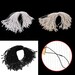 20cm Hang Tag Bullet Head Swing Lock Cotton String ( Black, White, Beige ) Tie Tablet Pin Garment Clothes Bags 100/500/1000pcs 