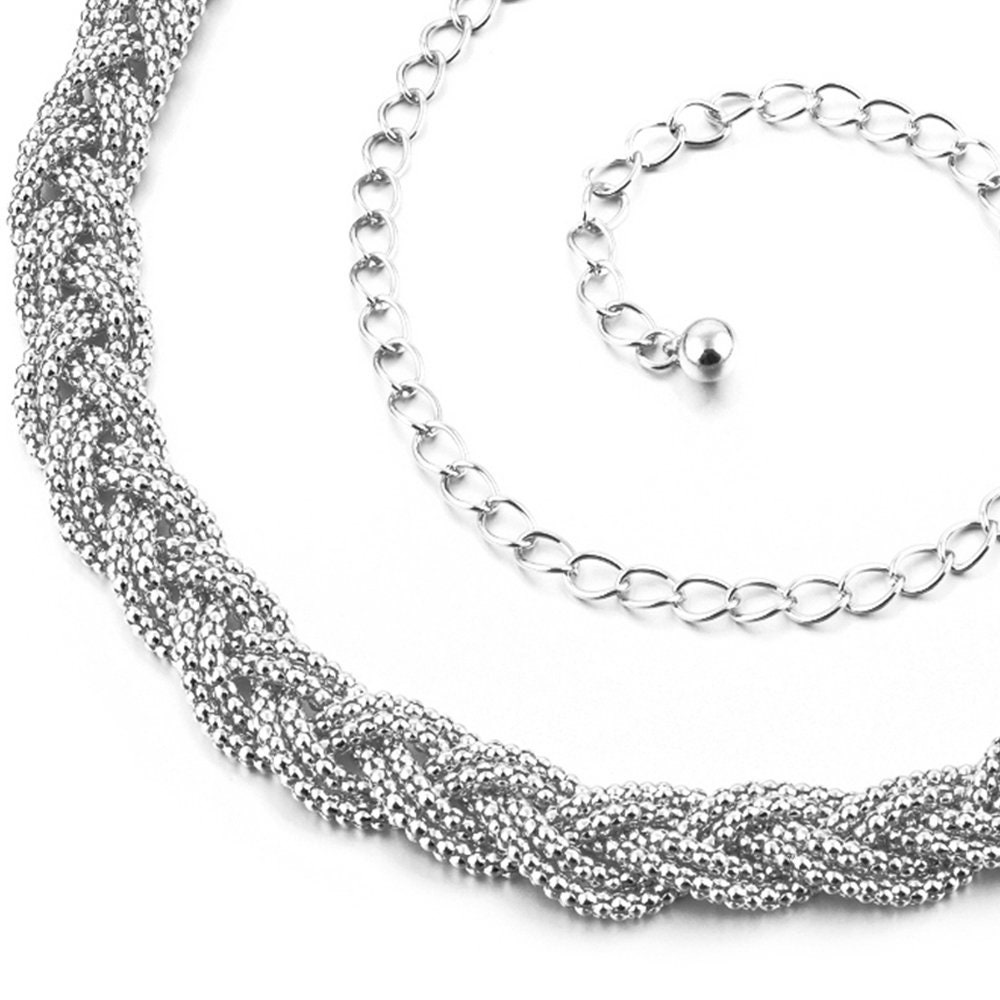 Women's Silver Waist Chain Belt With Diamante Studded Loop Etsy UK