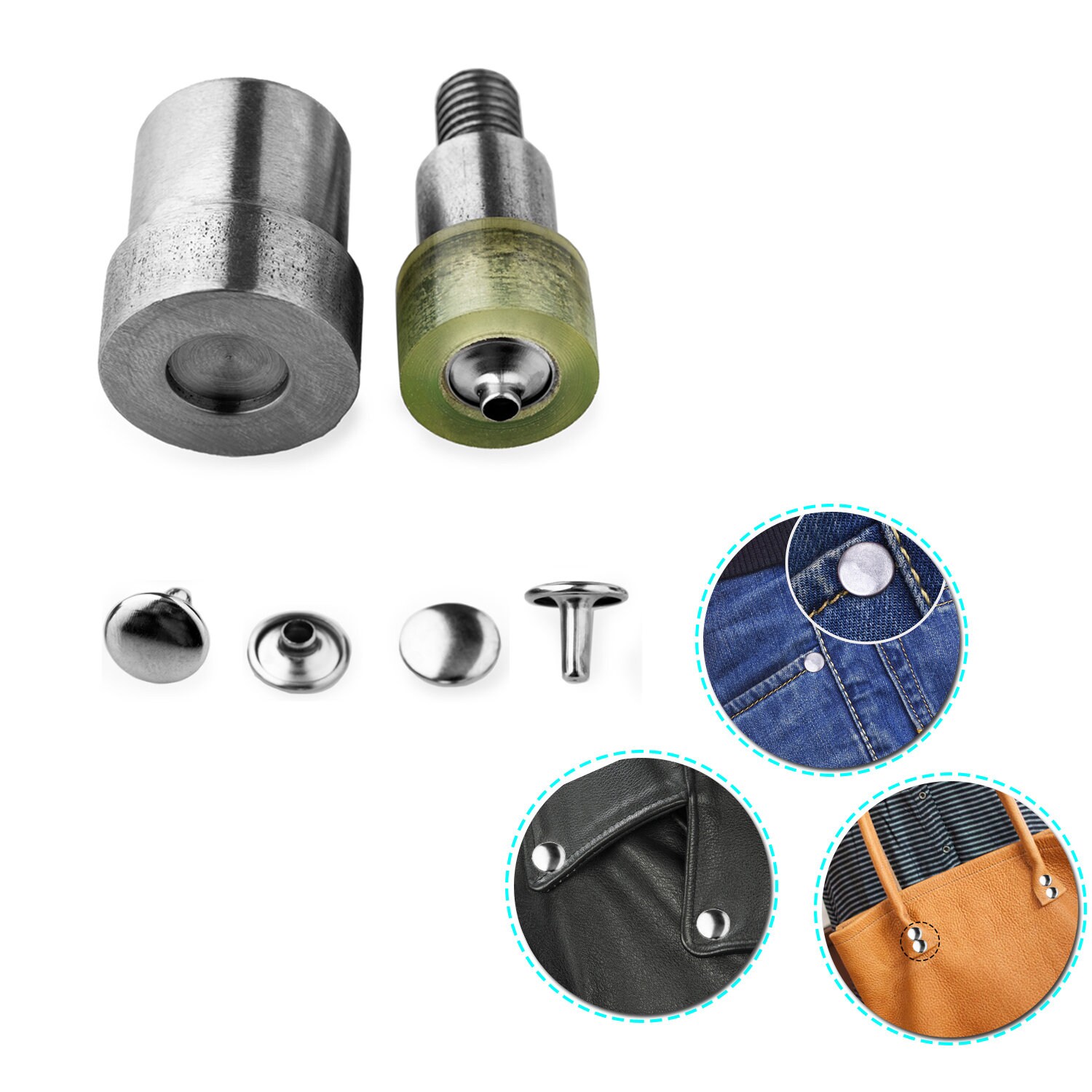 8mm Double Cap Rivets Setting Tool Die Set for Universal Green Etsy