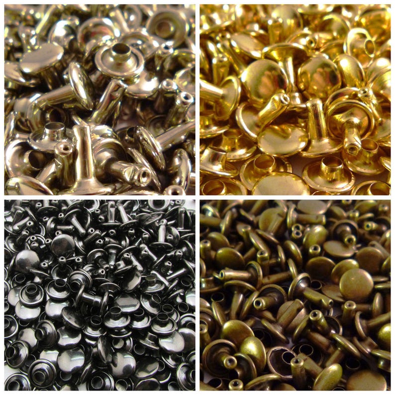 10-100 Sets of 15mm S Spring Press Studs in Silver Choose Various Colour Caps