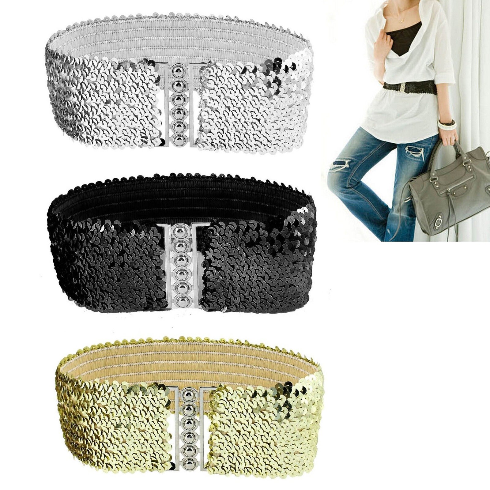 sequins belt