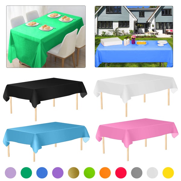 Plastic Table Cloth Plastic Table Cover For Wedding, Baby Shower, Birthday, Hen Party, Party Table Decoration, Tableware