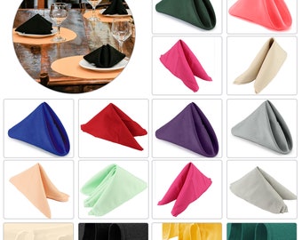 20Inch Cotton Polyester Table Napkins Washable Dining Napkins Ideal for Parties Weddings Dinners New Year Party Home Dining Table Decoration