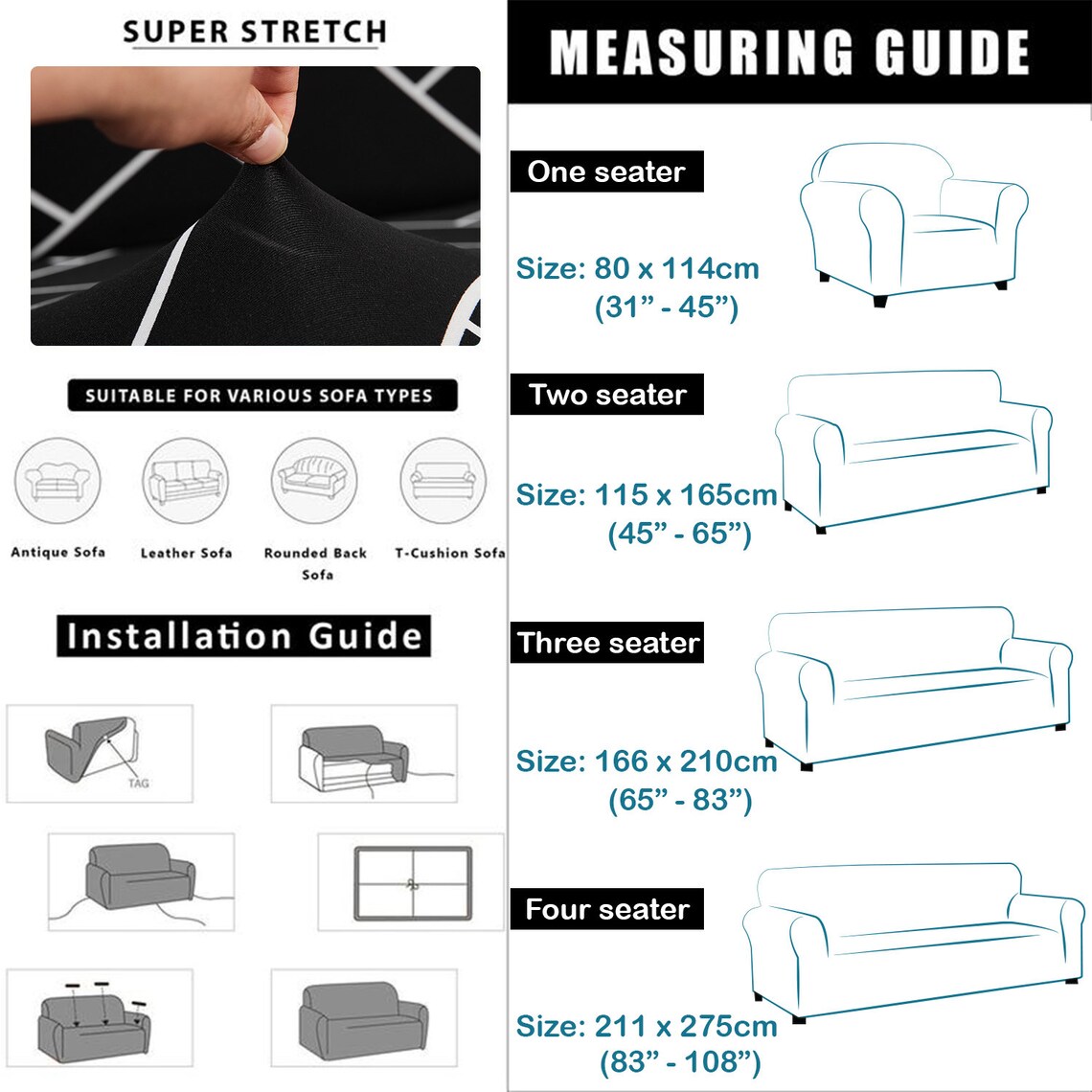 Printed Sofa Cover Stretch Couch Cover Sofa Slipcovers 1 2 Etsy