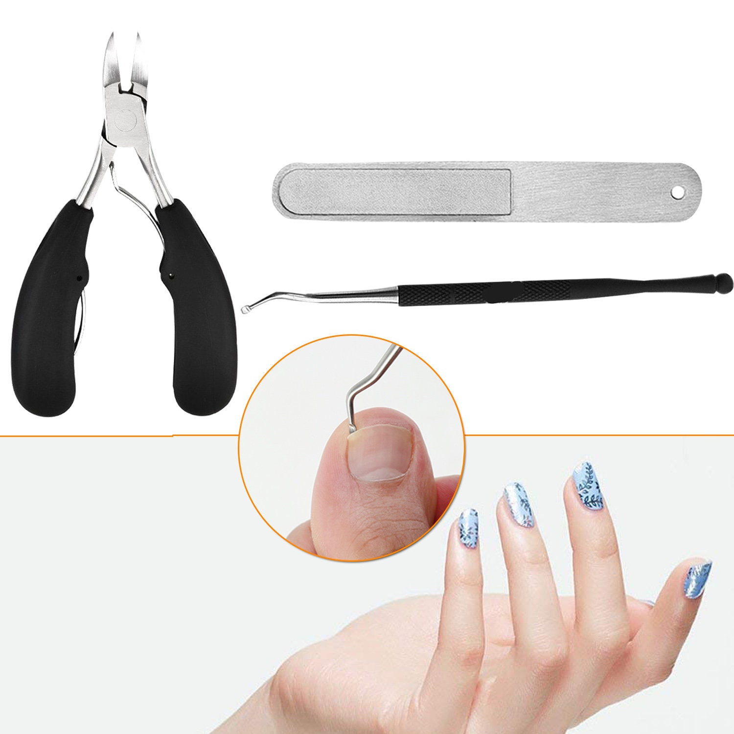 3pcs Stainless Steel Ingrown Toe Nail Lifter With Clippers & Etsy