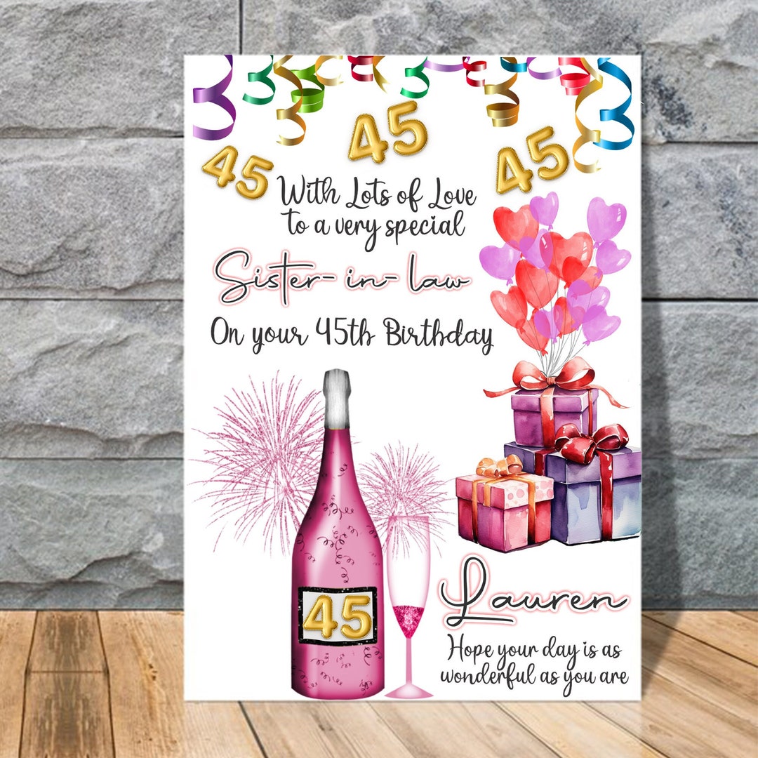 Banner Di Compleanno 45 Anni Donna - Sfondo Glitter Rosa 150x90cm Con Occhielli - Decorazione Festa - 2