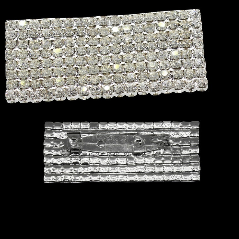 3pcs Set Diamante Brooch Pin Assorted Bling Rhinestones for DIY Dresses Blazer
