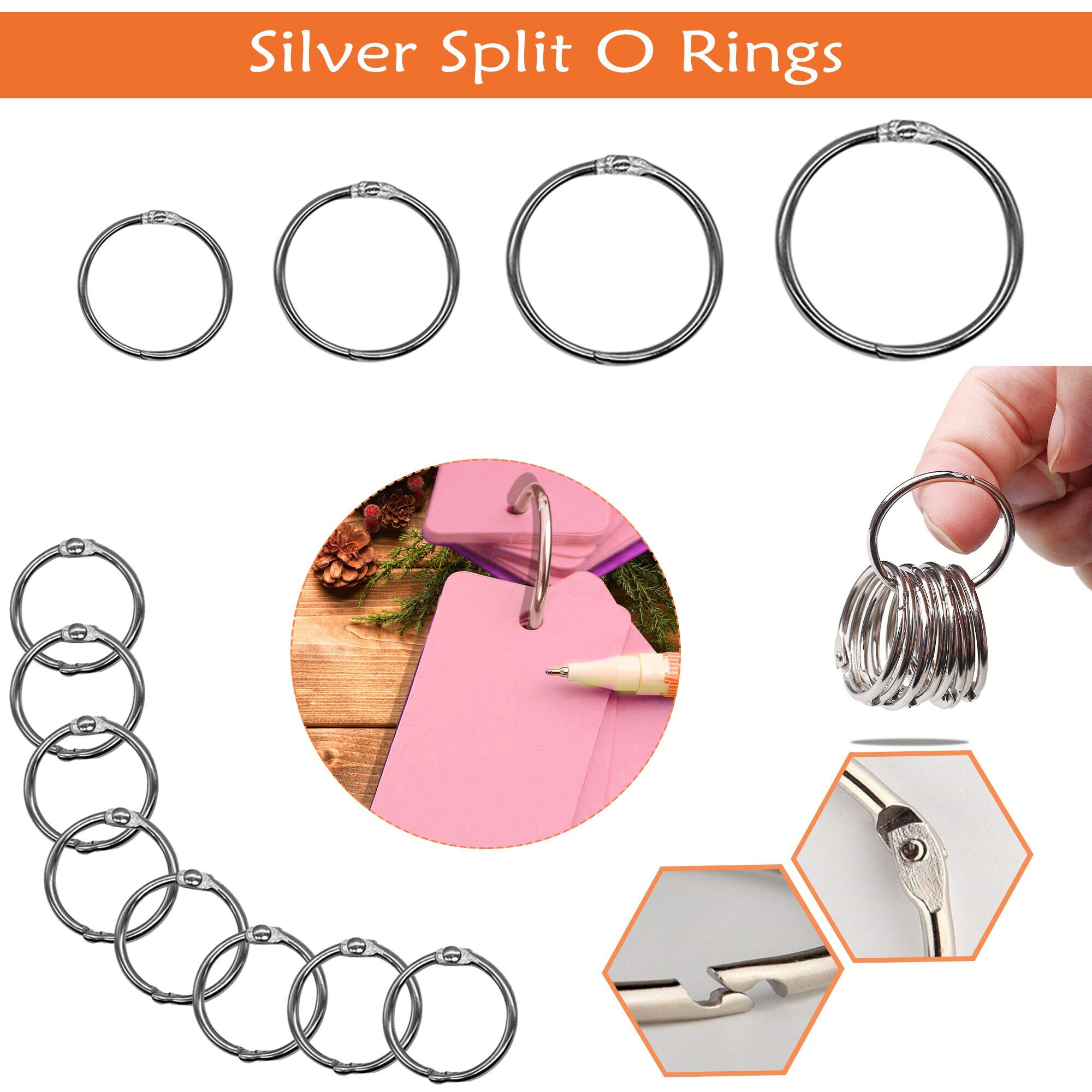 CHOOSE YOUR Color-split Rings 10mm Small Split Rings Open Jump Rings Charm  Metal Key Ring Thick Connector Handmade Jewelry Rings-100pcs 